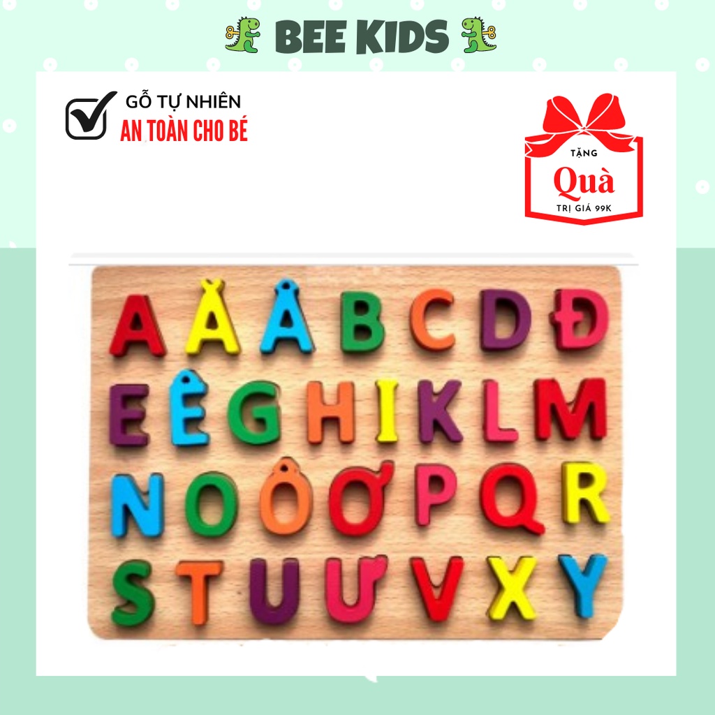 Đồ Chơi Ghép Hình Chữ Cái Tiếng Việt BeeKids Bảng Chữ Cái Tiếng Việt In Hoa Hàng Việt Nam