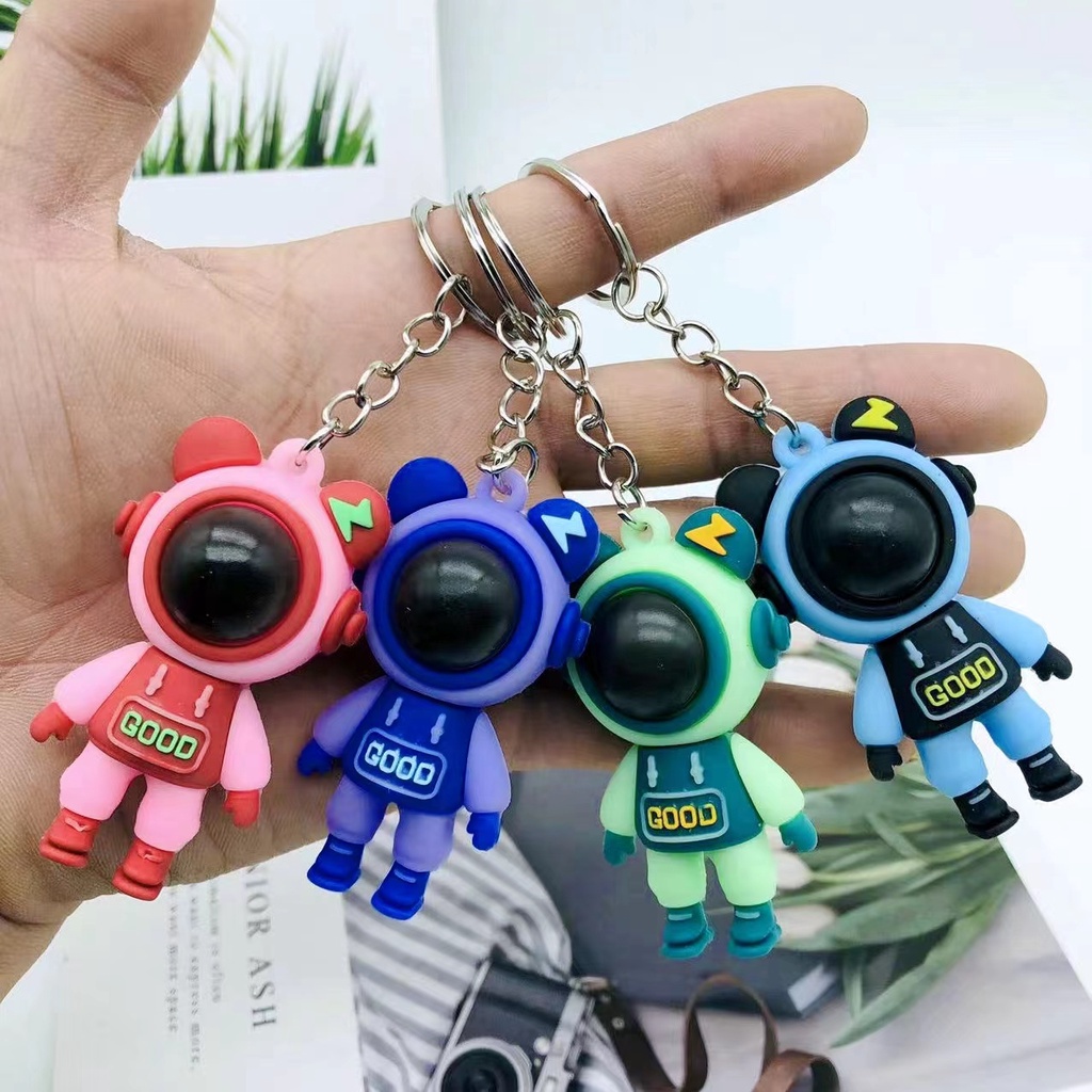 Móc Khóa Hình Gấu Hoạt Hình Dễ Thương Sáng Tạo