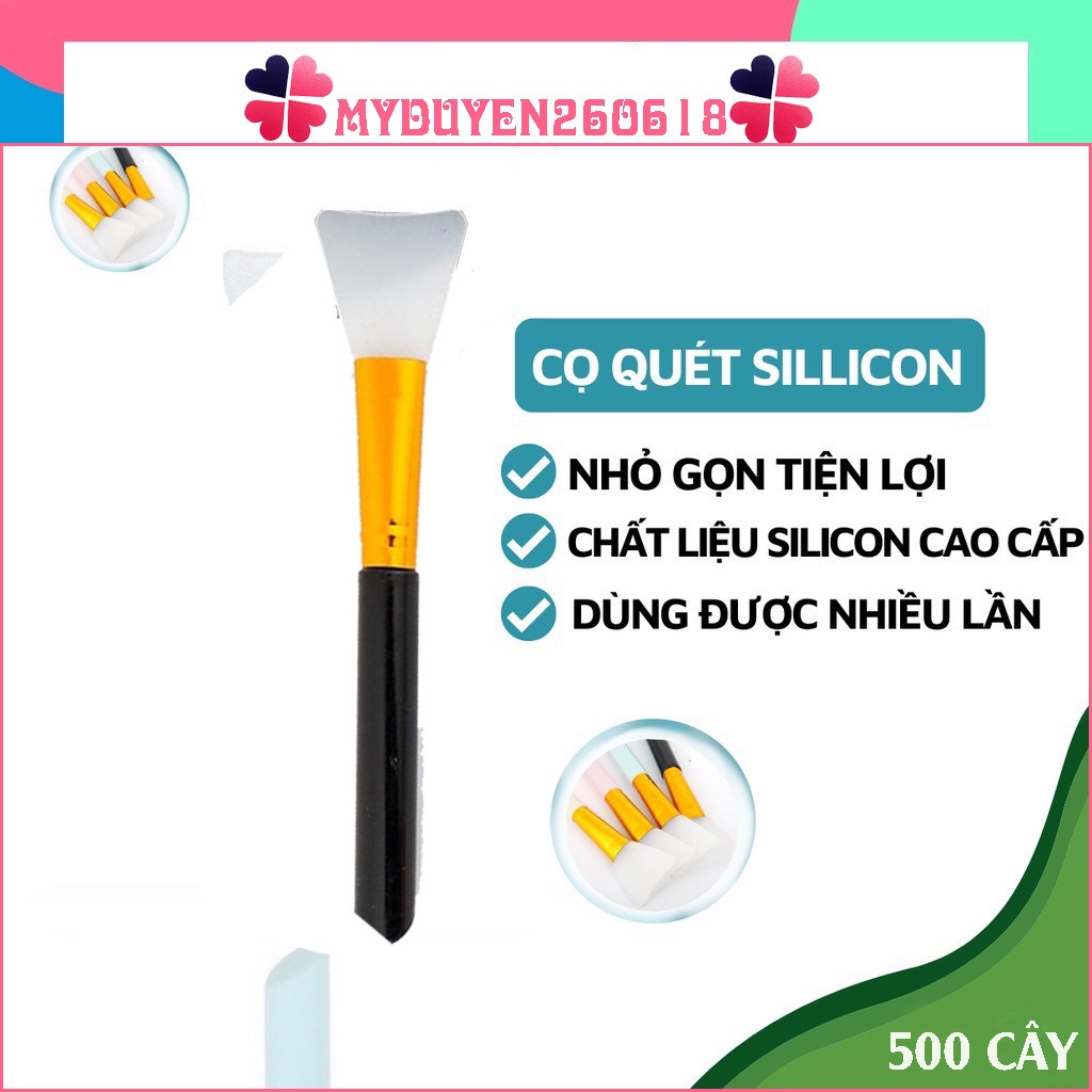 Sỉ 500 cọ quét mặt nạ silicon chổi quét mask trang điểm cao cấp hàng sẵn