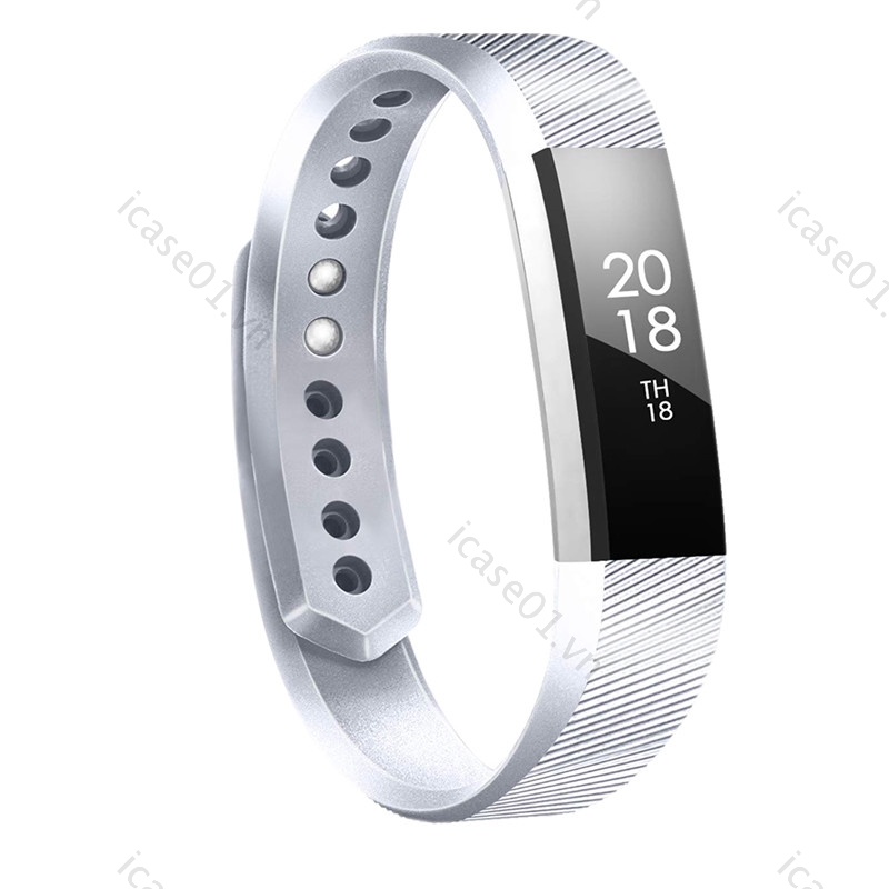 Fitbit Alta Hr / Fitbit Alta  Dây Đeo Thay Thế Chất Liệu Silicon Hoạ Tiết Kẻ Sọc Cho Fitbit Alta Hr