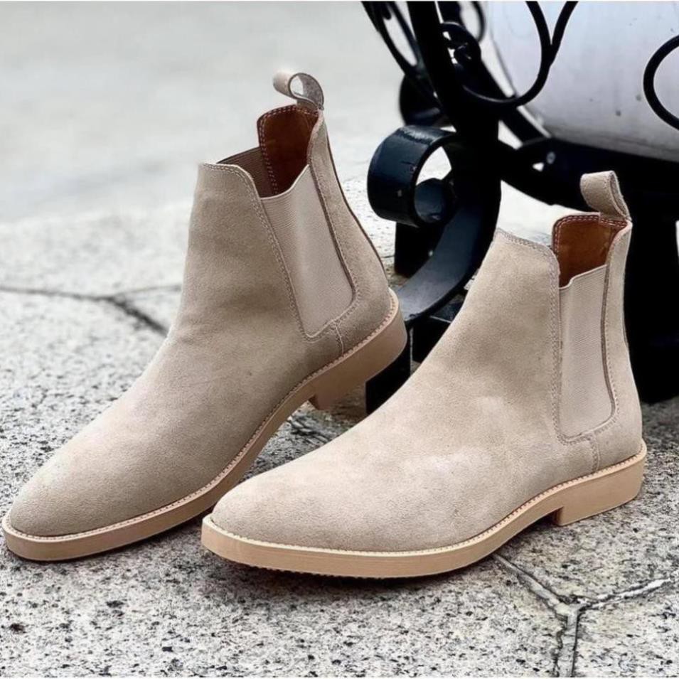 Giày Chelsea Boots nam SN06 màu Tan cao cổ da lộn đế cao cá tính năng động trẻ trung [Sale]