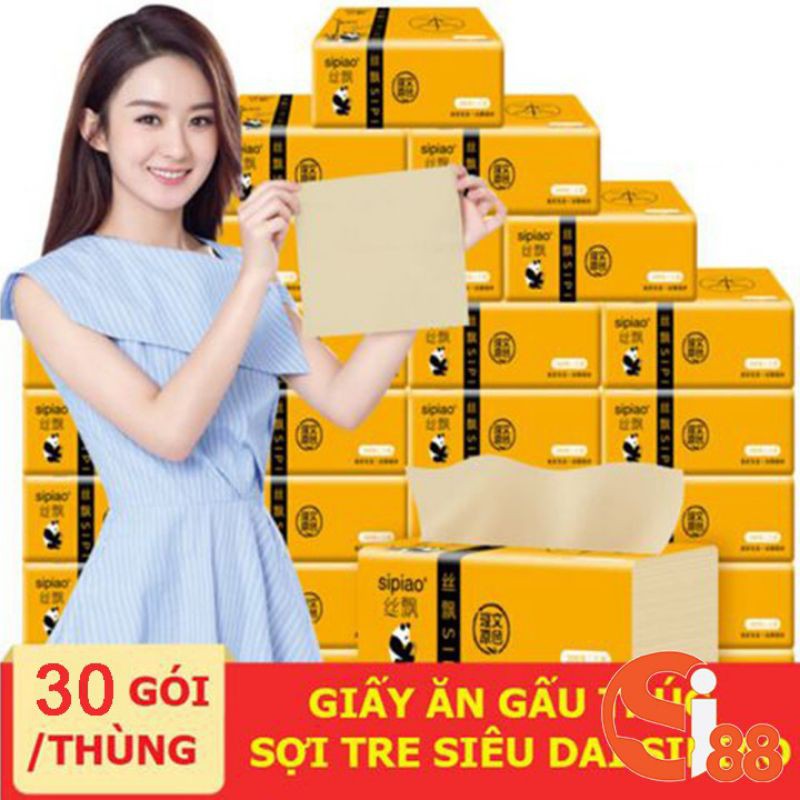 CÓ HÀNG SẴN ---- GÓI GIẤY ĂN GẤU TRÚC SIPIAO 1 Gói 300 tờ