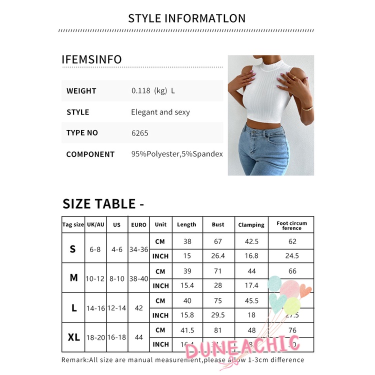 DUNEA Áo Tank Top Cổ Tròn Màu Trơn Thời Trang Cho Nữ