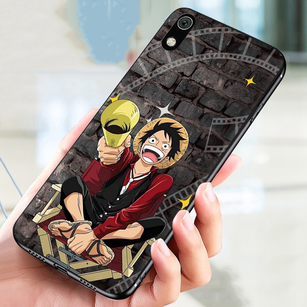 Anime One Piece Soft Black TPU Silicone Phone Case for Xiaomi Redmi S2 K20 K30 Pro Poco X2 Anti-fall Back Cover