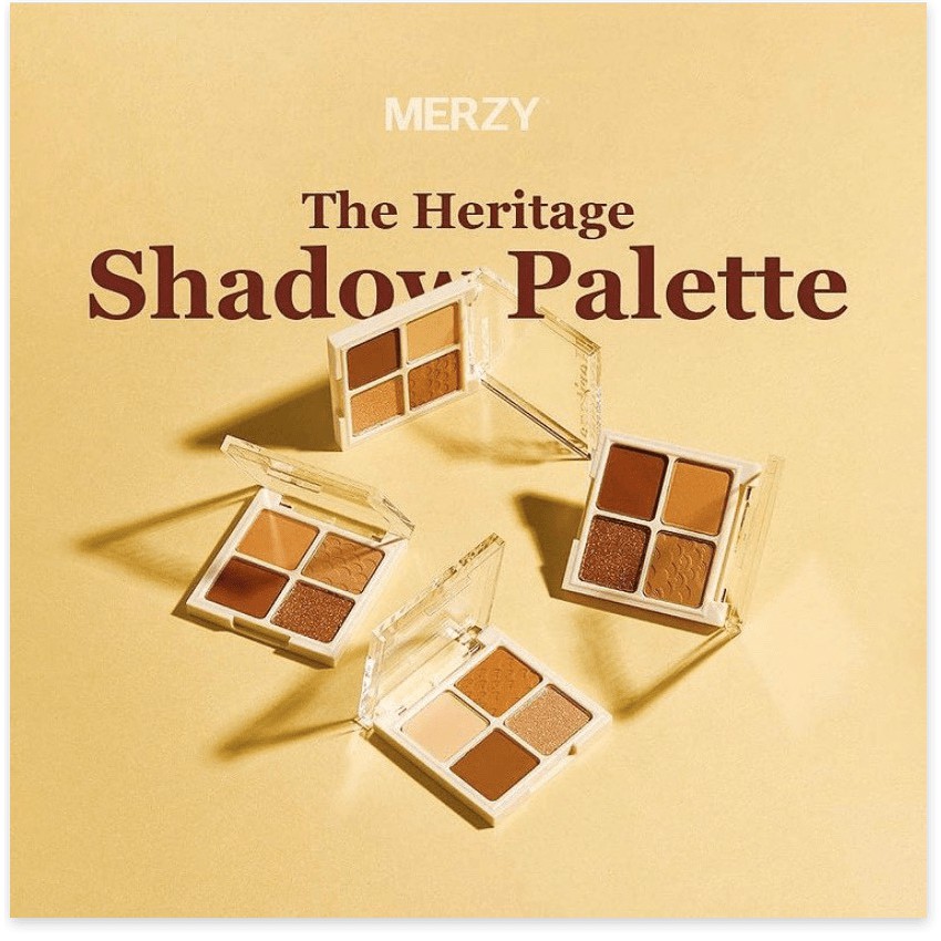 [Mã chiết khấu giảm giá sỉ mỹ phẩm chính hãng] Bảng Phấn Mắt 4 Ô Merzy The Heritage Shadow Palette