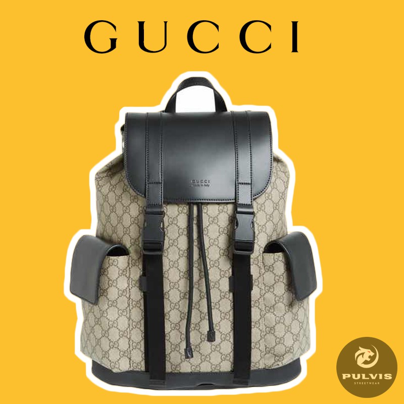 - Balo Gu*CCI Black Soft GG Supreme Backpack, ba lô Gu*cci cao cấp