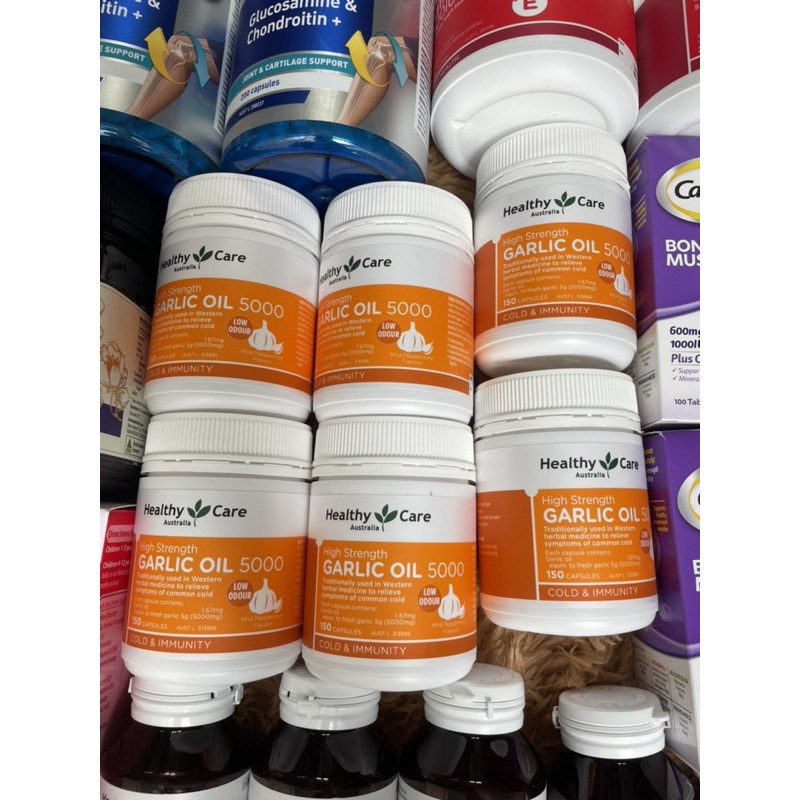 TINH DẦU TỎI HEALTHY CARE GARLIC OIL 5000mg LỌ 150 VIÊN
