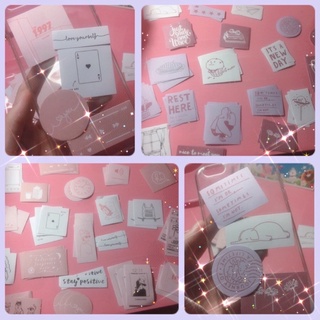 Sticker cực xinh màu Pastel trang trí (4-5 hình bé 1 set) 🍬Hình thật Hàng có sẵn🎀