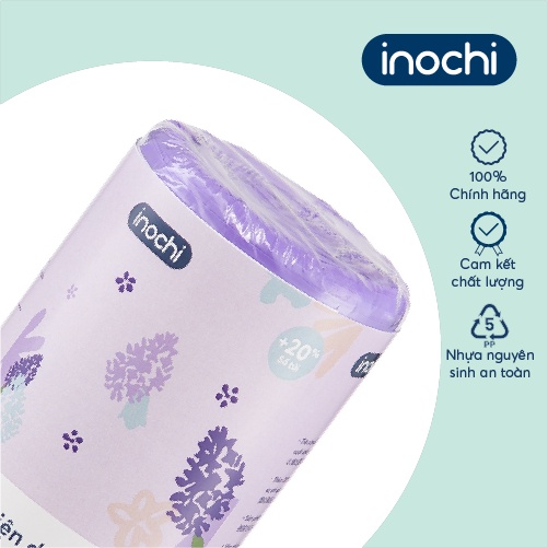 Túi rác tiện dụng Inochi - Soji 25L x 28 túi (Size M) Hương Lavender(có quai cầm)