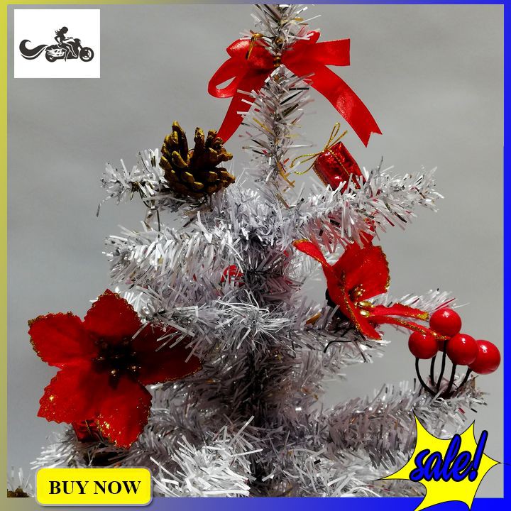 Cây thông noel trắng mini kèm phụ kiện trang trí siêu đáng yêu (hình thật shop chụp)