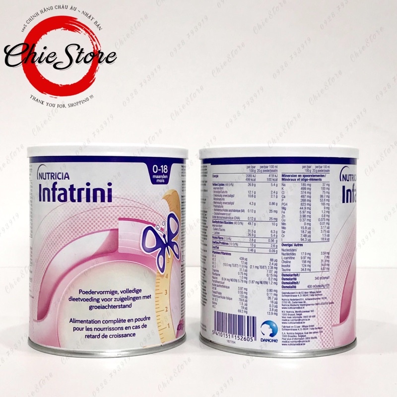 [VÔ ĐỊCH TĂNG CÂN] Sữa béo Infatrini 400g dành cho bé từ 0-18 tháng