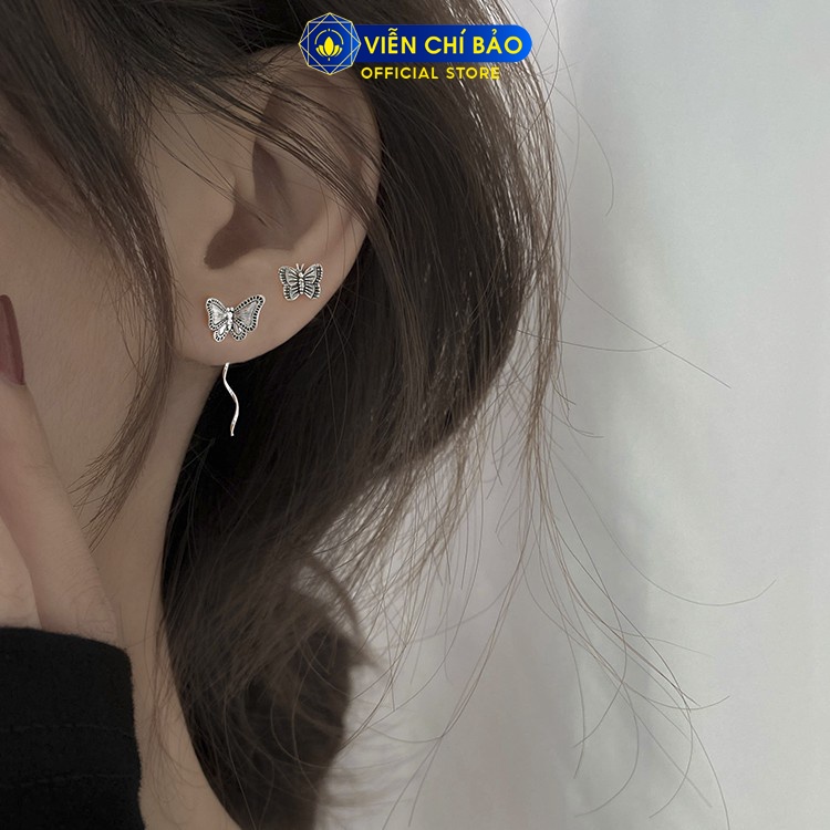 Bông bạc nữ Butterfly chất liệu bạc S925 thời trang phụ kiện trang sức nữ thương hiệu Viễn Chí Bảo B000218