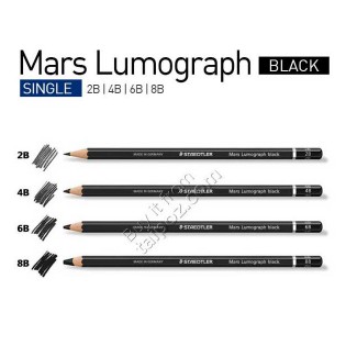 Bút Chì Than Staedtler Đức Mars Lumograph Black Cao Cấp 100B - 1 Cây
