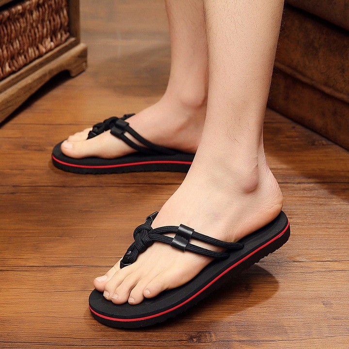 Tông nam dây dù nam nhập khẩu - Dép xỏ ngón nam sành điệu màu nâu