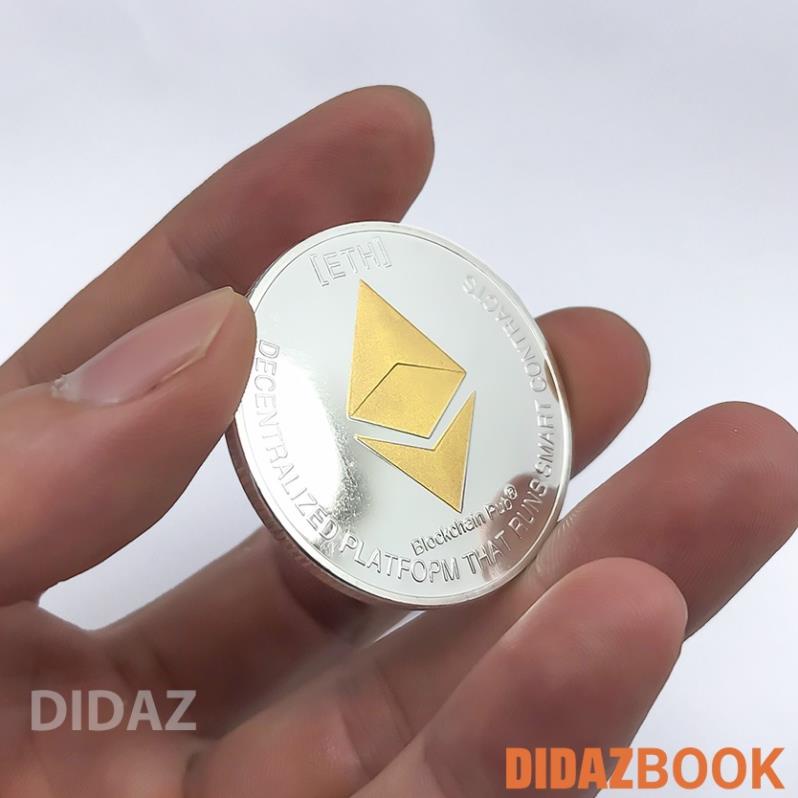 Combo 4 phiên bản - Đồng Xu Ethereum - Ether - ETH mạ vàng 24k đồ lưu niệm,trang trí,sưu tầm, quà tặng
