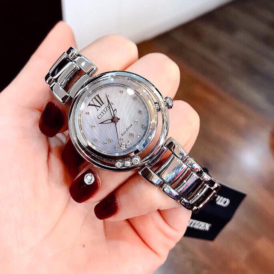 Đồng hồ nữ Citizen EM0320-59 - Máy Quartz Pin eco Drive năng lượng ánh sáng - Kính Sapphire