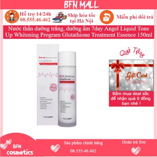 Nước thần dưỡng trắng, dưỡng ẩm 7day Angel Liquid Tone Up Whitening Program Glutathione Treatment Essence 150ml