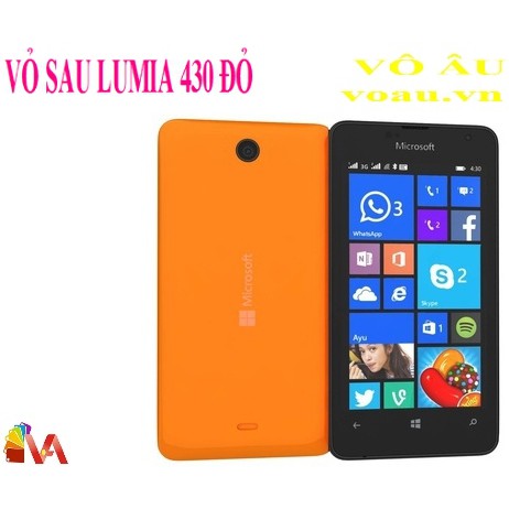 VỎ LUMIA 430 MÀU ĐỎ [VỎ ZIN XỊN]