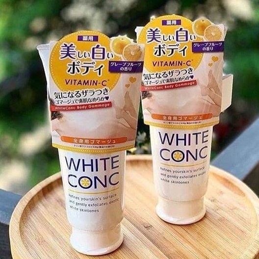 Tẩy da chết dưỡng trắng White ConC Nhật Bản chính hãng - Chai 180g