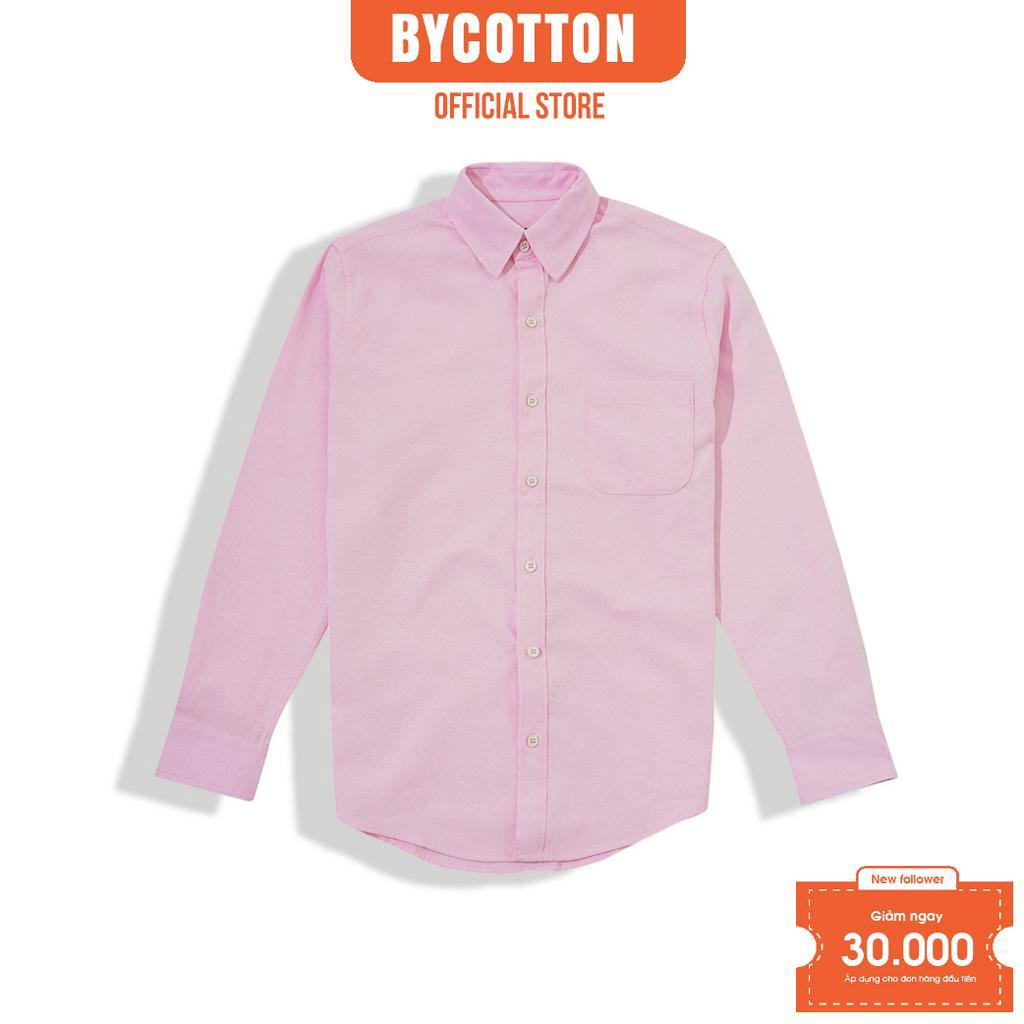 Áo Sơ Mi Nam Dài Tay Trơn BY COTTON Light Pink Oxford Shirt