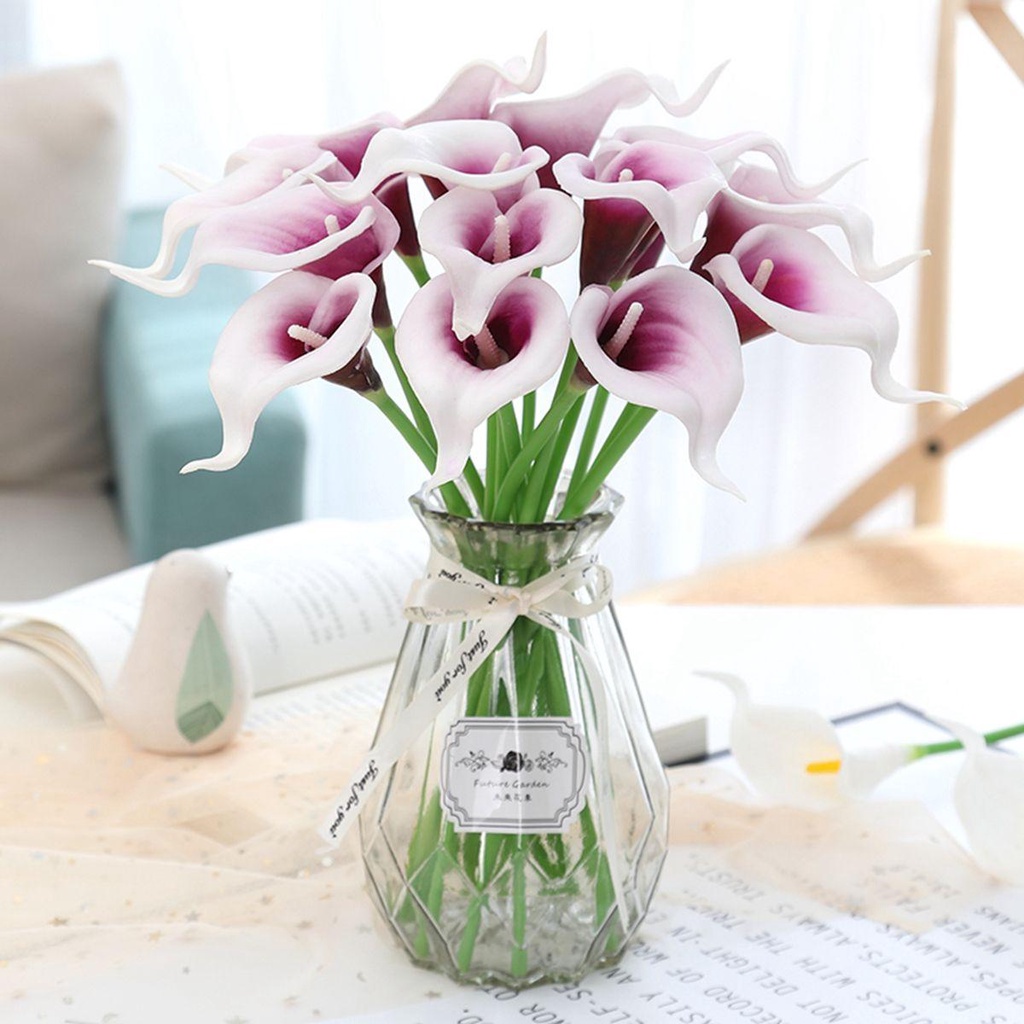 Set 5 Cành Hoa Calla Lilies Giả Trang Trí Tiệc Cưới