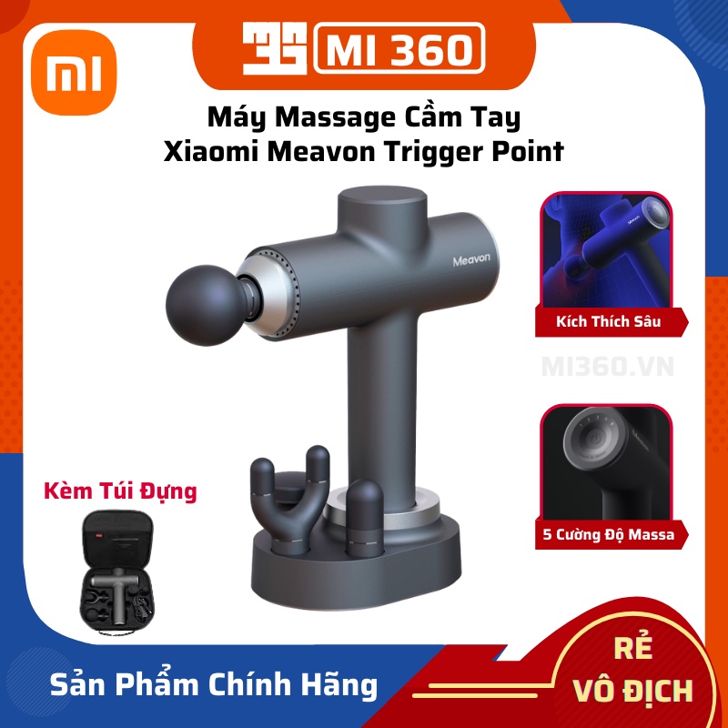 Máy Massage Cầm Tay Xiaomi Meavon Trigger Point ✅ 4 Đầu Massage 5 Chế Độ✅ Hàng Chính Hãng