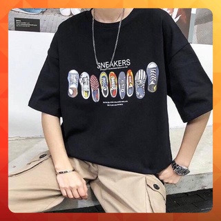 Áo thun tay lỡ form rộng SNEAKER - Unisex nam nữ đều mặc được