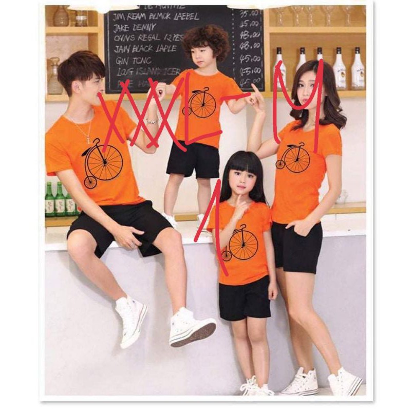 Áo thun gia đình bánh xe đủ size chất đẹp