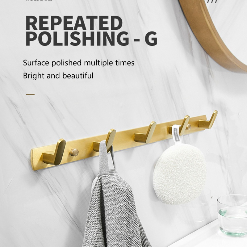 Móc Treo Khăn Tắm / Mũ / Chìa Khóa Bằng Nhôm Tiết Kiệm Không Gian Tiện Dụng