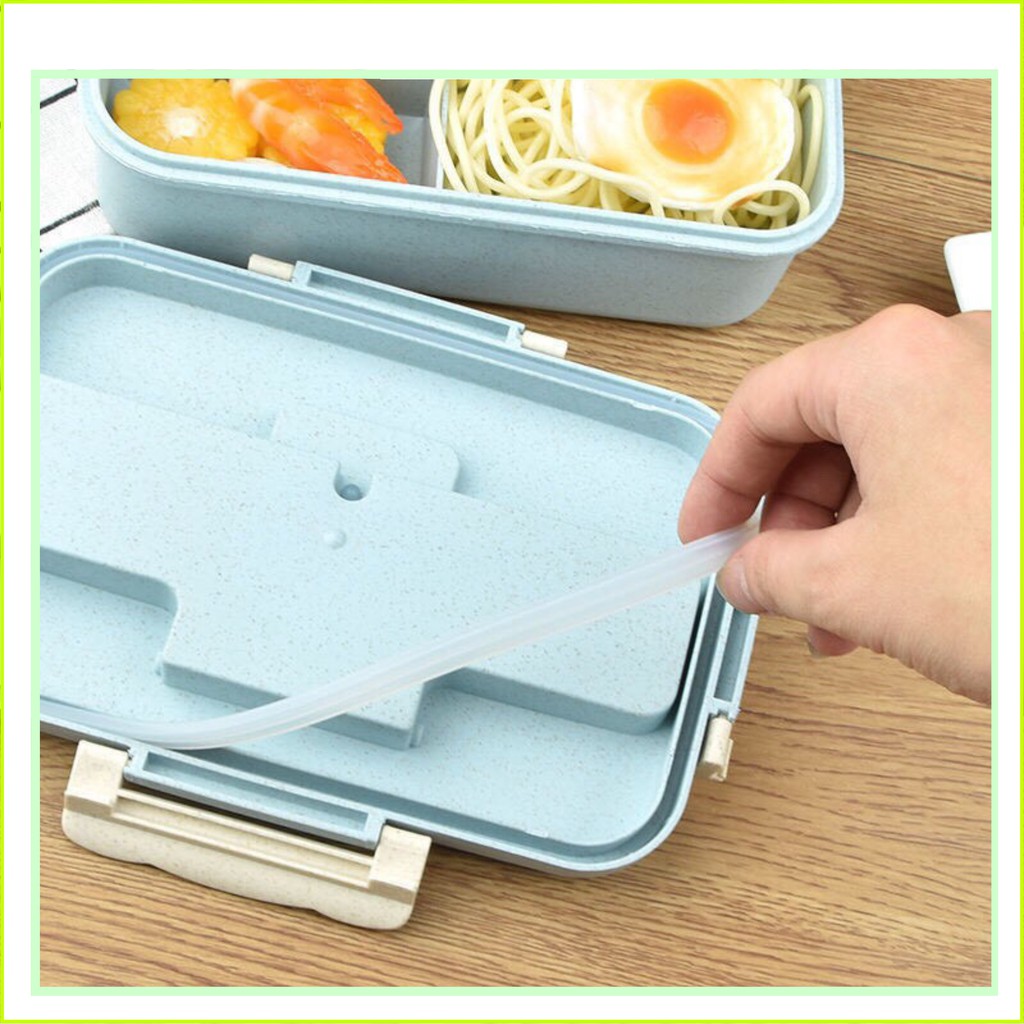 Combo Hộp Cơm Trưa Văn Phòng 3 Ngăn Loại 1 - Túi Giữ Nhiệt  Kèm Đũa Thìa - Sử Dụng Lò Vi Sóng