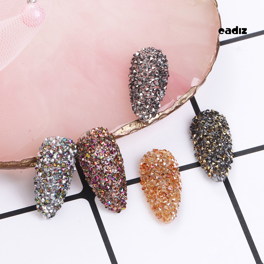 [Hàng mới về] Bộ 1440 hạt đá giả kim cương cứng sáng lấp lánh trang trí móng nghệ thuật thân thiện với môi trường