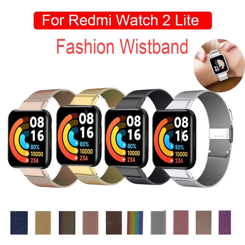 Dây đeo kim loại cho đồng hồ thông minh Xiaomi Redmi Watch 2 Lite Miwatch 2 Lite