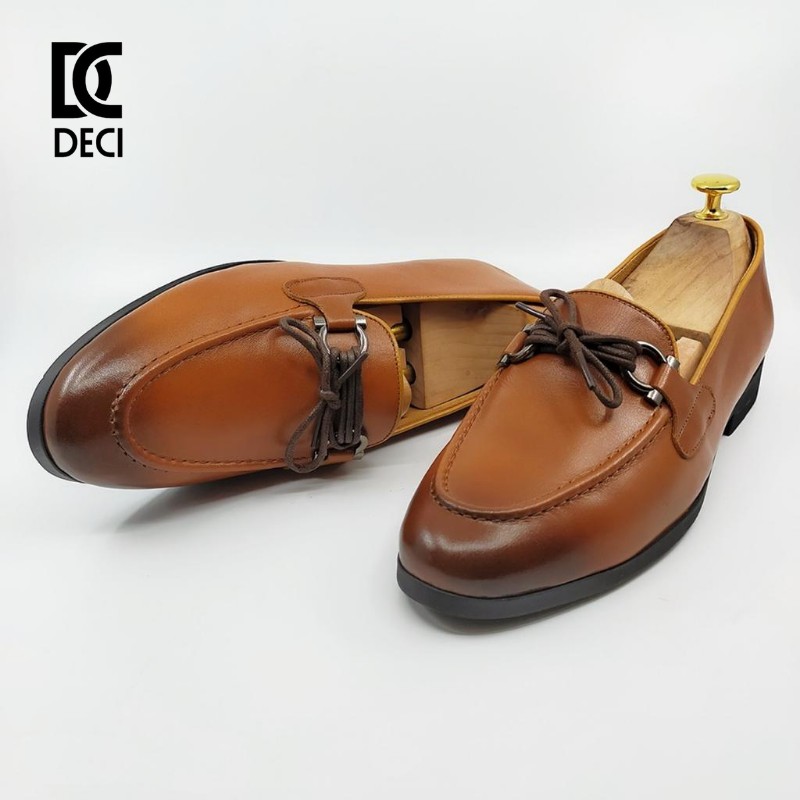 Giày loafer nam DECI kiểu dáng công sở màu nâu GTA-DB13