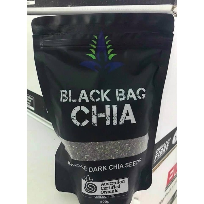 Hạt chia úc BLACK BAG CHIA Túi Đen 500gr (Hàng Chuẩn) (HSD tháng 12/2022)