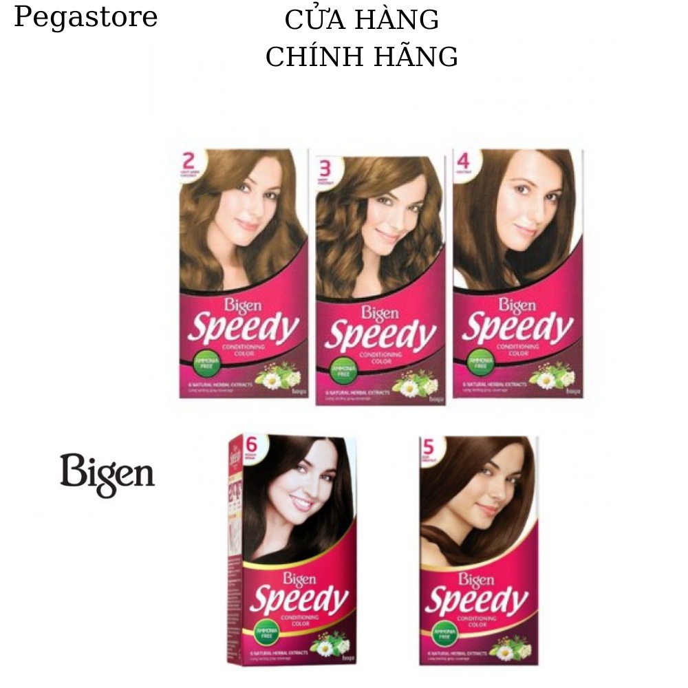 Nhuộm Tóc thảo dược BIGEN SPEEDY CONDITIONING COLOR SPEEDY - dầu gội nhuộm tóc tại nhà BIGEN - hộp