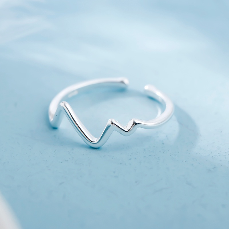 Nhẫn bạc Ý kiểu lượn sóng Wavy – Nhẫn nữ nhẫn bạc cao cấp ViVi_Gift