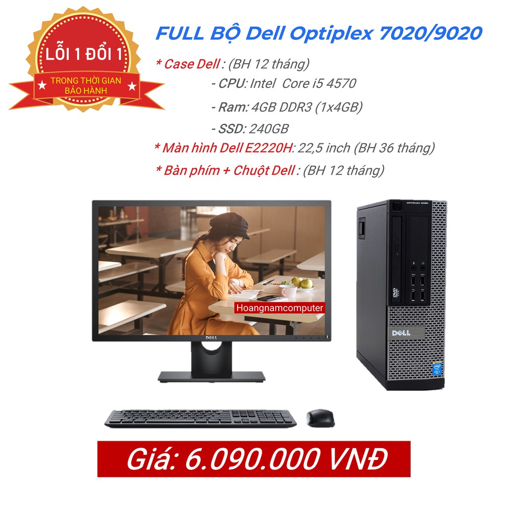 Bộ máy tính để bàn văn phòng Dell giá rẻ Core i5 4570, màn hình Dell , bàn phím chuột Dell hàng nhập khẩu | BigBuy360 - bigbuy360.vn