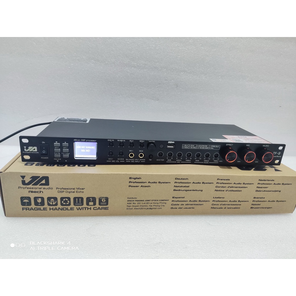 Phụ kiện âm thanh vang cơ lai số JA TF-9 hỗ trợ karaoke có bluetooth và cổng quang