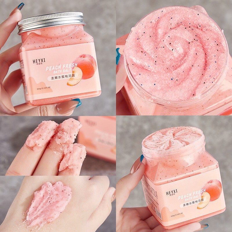 (HỎA TỐC)Tẩy tế bào chết body Peach Fresh bath salf Heyxi