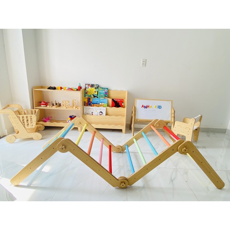 Thang Tam giác vận động chuyển đổi đa năng, dụng cụ vận động hỗ trợ cho bé tập đi