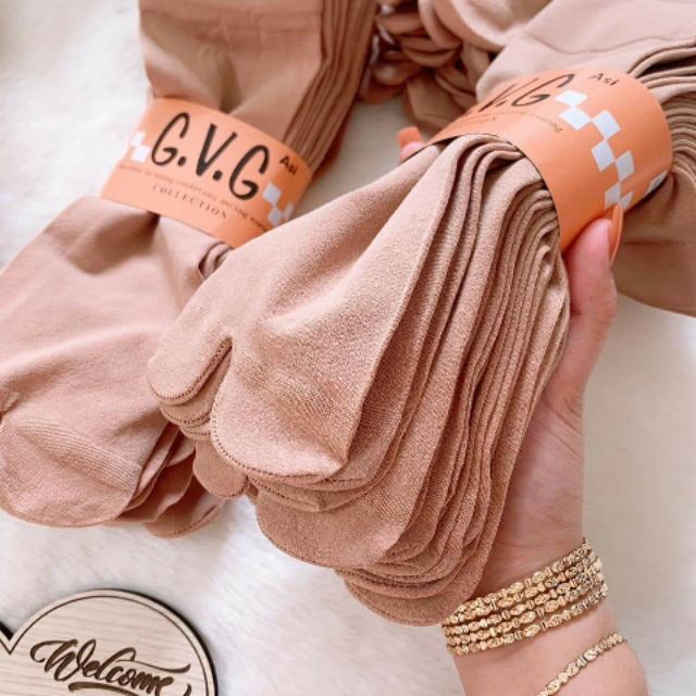 Set 5 đôi Tất Vớ Xỏ Ngón chống nắng Nữ màu Nude - Combo 5 đôi Tất vớ da chân Nữ xỏ ngón bảo vệ chân - SVFT11a