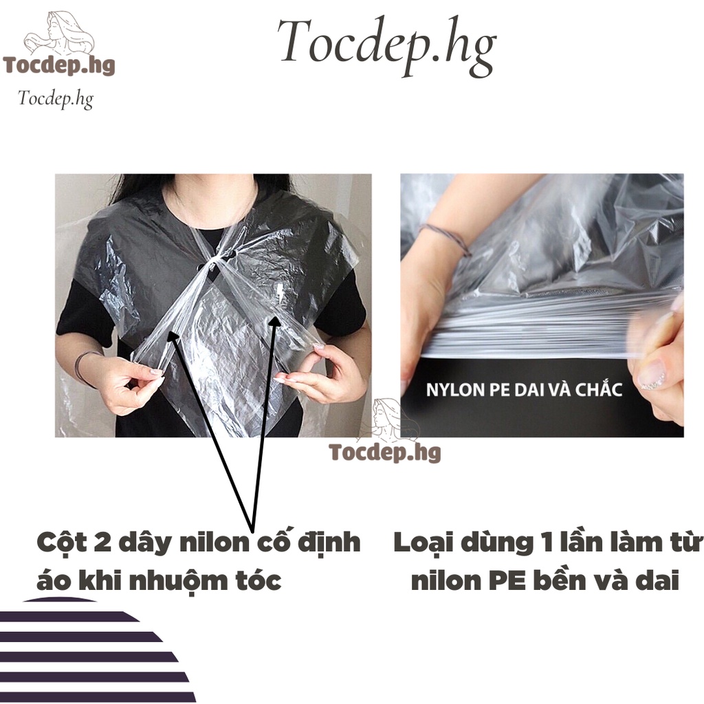 Áo choàng dùng khi nhuộm tóc Tocdep.hg