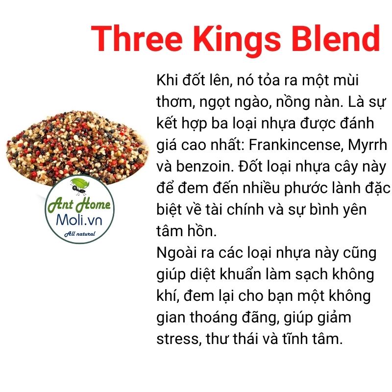 Nhựa thơm mix các loại Three kings bảo vệ và thanh tẩy nhà cửa