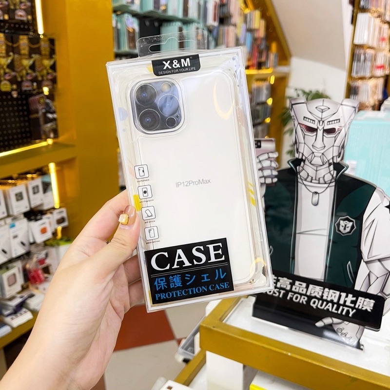 Ốp lưng kính nhám X&M cho iPhone 14 Pro Max 13 Pro max,  11 Pro Max ,12 Pro max chống Vân tay bảo vệ camera