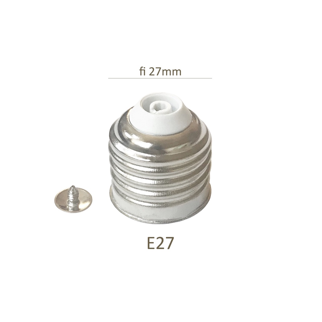 Combo 10 đuôi bóng đèn E27 đui xoáy để lắp ráp bóng đèn Led kèm đinh đuôi