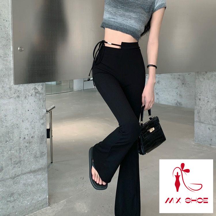 M & X  Quần Tây Ống Loe Lưng Cao Dáng Ôm Thời Trang Thu Đông Hàng Mới Dành Cho Bạn Nữ