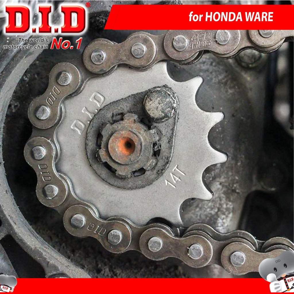 Nhông sên dĩa DID Honda Ware Alpha 100/ Future 1 – Sên đen 10ly DID HDS