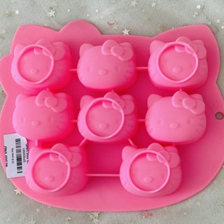 Khuôn silicon mèo Hello Kitty làm bánh rau câu 3D, 4D