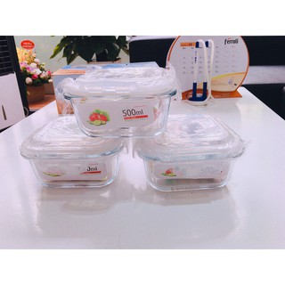 Combo 2 hộp thủy tinh vuông Ferroli 500ml