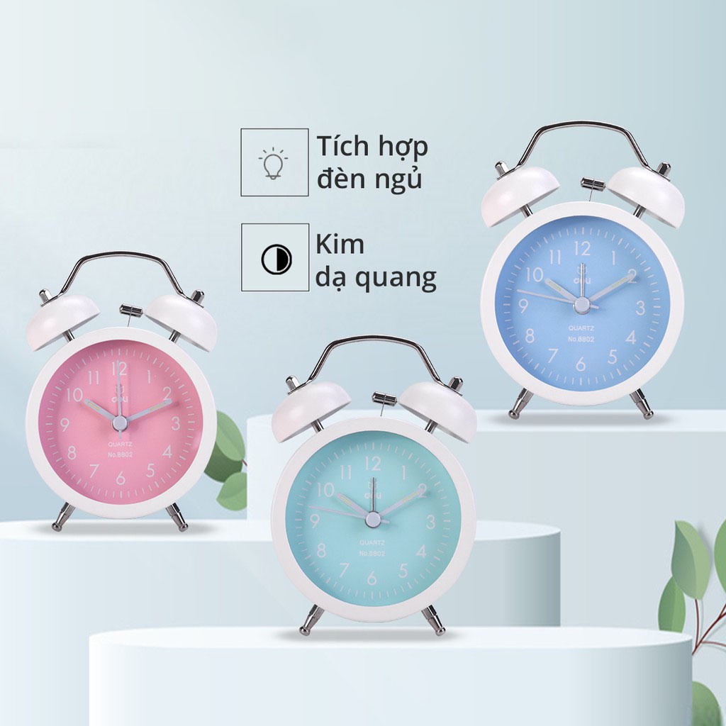 Đồng hồ báo thức Deli phong cách Hàn Quốc dễ thương Lalunavn - B44